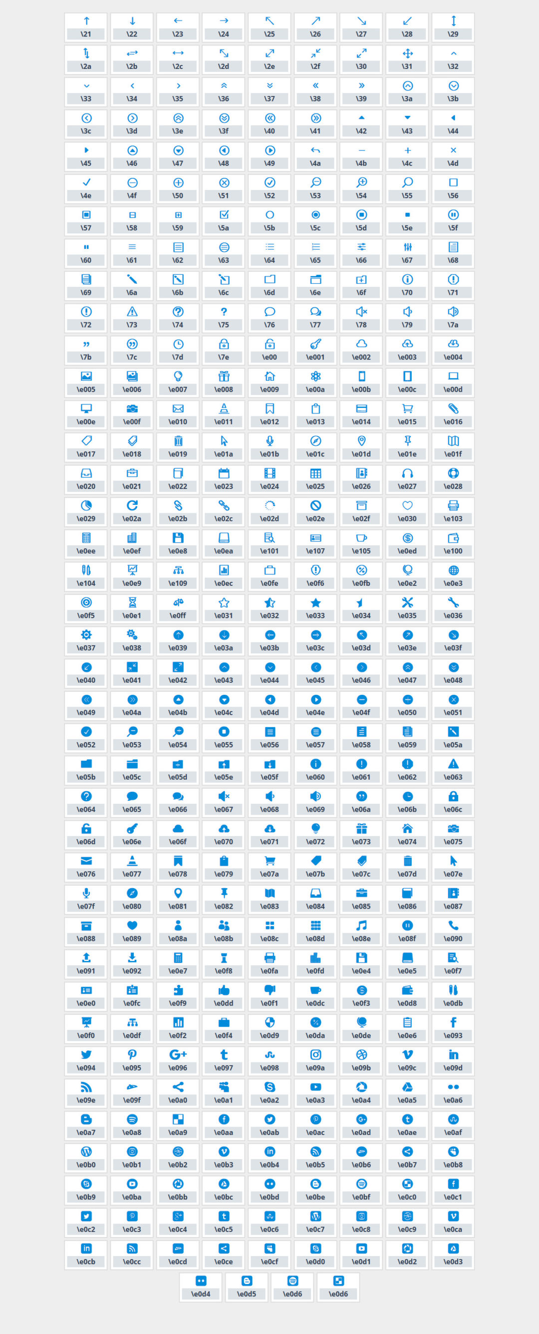 Divi Icon Codes